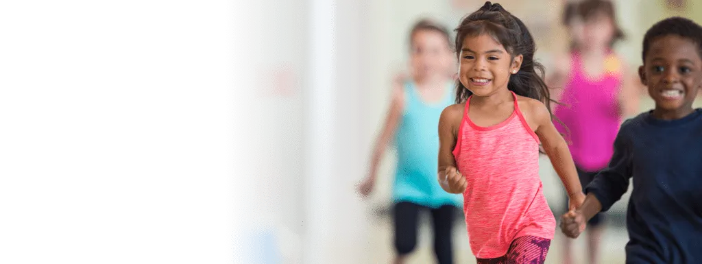 happy children engaged in a running activity